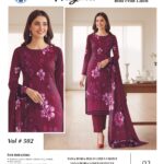 Tana Dora Bold Print Linen 3 PCS Unstitched Suit for Women