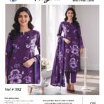 Tana Dora Bold Print Linen 3 PCS Unstitched Suit for Women